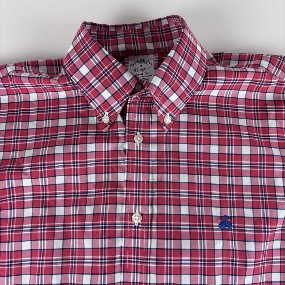 Brooks Brothers Regent Flannel‎ Shirt Mens Medium Red Plaid Button Down
